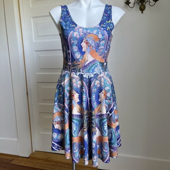 Zodiac BlackMilk scoop skater dress L - Picture 4 of 8